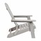 Merrick Lane Riviera Poly Resin Folding Adirondack Lounge Chair - All-Weather Indoor/Outdoor Patio Chair
